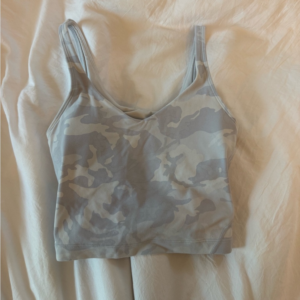 Lululemon Athletica white camo align tank